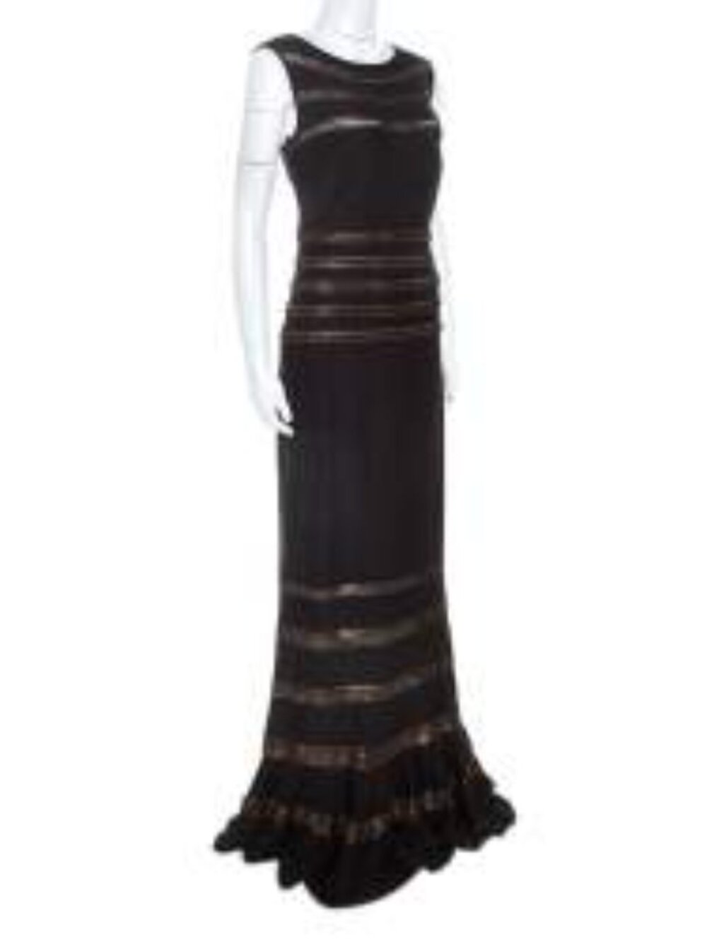 Tadashi Shoji Black Maxi Dress with Silver Trim NWT Size XL
